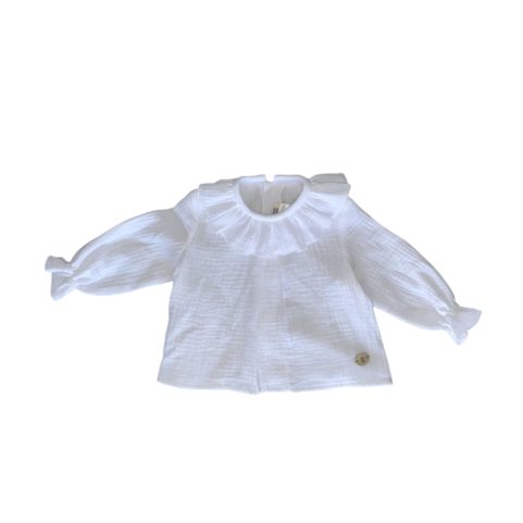 Blusa Bambula blanca cuello redondo_1-min